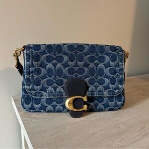 Coach Washed Denim Soft Tabby